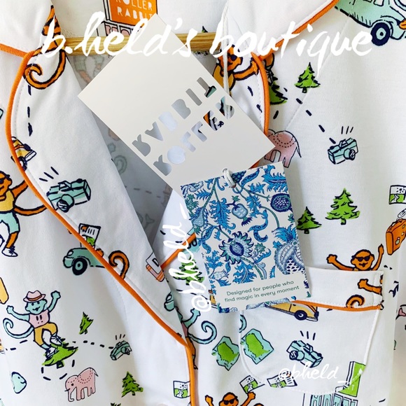 Roller Rabbit On The Road Polo Pajamas in White Size X-Small (XS) Brand New NWT - Picture 4 of 16